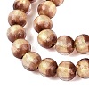 Handmade Lampwork with Gold Powder Beads Strands LAMP-N037-06A-05-3