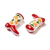 Boot Baking Paint Glass Enamel  Beads LAMP-C020-02I-2