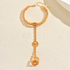 Elegant Brass Flower Link Hand Chain Ring Bracelets for Women HG2841-5