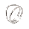 304 Stainless Steel Cuff Open Rings RJEW-P188-02D-P-4