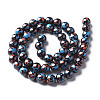 Spray Painted Non-magnetic Synthetic Hematite Beads Strands G-N337-06E-2