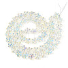 Transparency Electroplate Glass Beads Strands GLAA-T023-38A-08-2