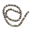 Natural Gold Pyrite/Golden Pyrite Beads Strands G-G458-I01-8mm-3