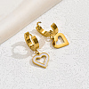 Stainless Steel Heart Hoop Earrings QS1082-1-4