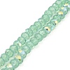 Baking Painted Transparent Glass Beads Strands DGLA-A034-J8mm-B10-1