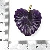 Natural Amethyst Carved Pendants G-C276-01G-03-3