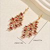 Star Brass & Glass Tassel Hoop Earrings OD1871-1-2