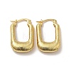 Rack Plating Brass Rectangle Thick Hoop Earrings for Women EJEW-F288-05-2