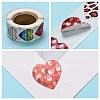 Heart Shaped Stickers Roll Valentine's Day Sticker Adhesive Label X-DIY-E023-06-4