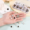 100Pcs 10 Styles 1-Hole Opaque Resin Shank Buttons BUTT-TA0001-58-6