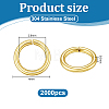 2000Pcs 304 Stainless Steel Open Jump Rings STAS-PH0007-63-2
