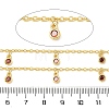 Brass Cubic Zirconia Cable Chains CHC-H112-02G-05-3