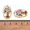 304 Stainless Steel Enamel Pendants SA-CBACDB6-01C-G-3