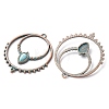 Alloy with Synthetic Turquoise Pendants FIND-B055-01D-2