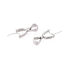 Anti-Tarnish Rhodium Plated 925 Sterling Silver Ice Pick Pinch Bails STER-N016-20P-2