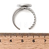 304 Stainless Steel Cuff Ring Components STAS-P454-01C-P-3