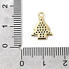Christmas Brass Micro Pave Cubic Zirconia Charms KK-L258-04G-C01-3