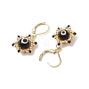 Star & Evil Eye Handmade Glass Seed Beads Leverback Earrings EJEW-MZ00389-01-4