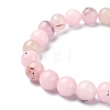 Natural Cherry Blossom Jasper Round Beaded Stretch Bracelets BJEW-TA00279-3