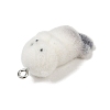 Animal Theme Flocky Opaque Resin Pendants RESI-H042-01P-08-2