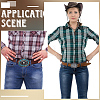 2Pcs 2 Colors Zinc Alloy & Wood Beads Buckles AJEW-GF0015-53-5