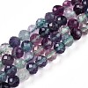 Natural Rainbow Fluorite Bead Strands G-T140-22A-1