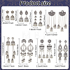 8 Pairs 8 Style Zinc Alloy Dangle Stud Earrings for Women EJEW-AN0003-17-6
