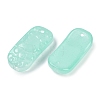 Spray Painted Transparent Glass Connector Charms X1-GLAA-H035-06K-2