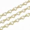 Handmade Brass Heart Link Chains CHC-F015-27G-2