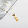 201 Stainless Steel Crystal Rhinestone Pendant Necklaces for Women WG0C703-02-1