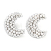 Rack Plating Brass & ABS Plastic Imitation Pearl Stud Earrings EJEW-N055-03B-P-RS-1