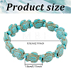 4Pcs 4 Colors Synthetic Turquoise Tortoise Beaded Stretch Bracelets Set for Women BJEW-AN0001-26-2