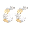 304 Stainless Steel Stud Earrings for Women SA-CBA45D5-25GP-4