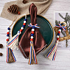 4Pcs 2 Style Independence Day Theme Hemp Rope Tassels Pendant Decorations HJEW-CF0001-19-6