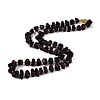 Natural Amber Nuggets Graduated Beaded Necklaces NJEW-T019-05-3