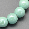 Pearlized Handmade Porcelain Round Beads PORC-S489-6mm-02-1