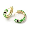 Horse Eye Real 18K Gold Plated Brass Hoop Earrings EJEW-Q797-07G-05-2