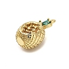 Brass Micro Pave Cubic Zirconia Pendants KK-L229-001G-04-2