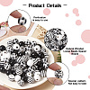 180Pcs 6 Style Natural Wood Beads WOOD-BT0001-09-4