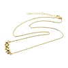 Brass Glass Triple Star Pendant Necklaces KK-CBAB173-03G-02-4