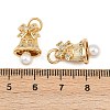 Brass Micro Pave Cubic Zirconia Pendants KK-K407-52G-3
