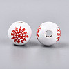 Christmas Spray Painted Schima Wood Beads WOOD-T032-35J-2