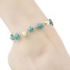 Ocean Starfish Turtle Anklets AJEW-AN00847-01-4