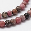 Natural Rhodonite Beads Strands G-G735-10-4mm-5