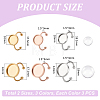 18Pcs 6 Style 304 Stainless Steel Open Cuff Ring Findings STAS-UN0042-76-2