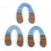 Opaque Resin & Walnut Wood Pendants RESI-S389-058A-C01-1