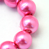 Baking Paint Pearlized Glass Pearl Round Bead Strands X-HY-Q003-6mm-54-3