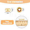 50Pcs Rondelle Brass Spacer Beads KK-HY0001-11-2