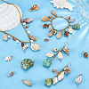 96Pcs 8 Styles Shell Pendants PALLOY-PH01952-4