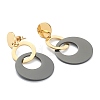 Ion Plating(IP) 304 Stainless Steel Dangle Stud Earrings EJEW-P190-08G-1